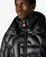 Black Quilted Down Puffer Jacket