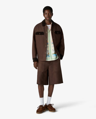 Dark Brown Workwear Safari Jacket