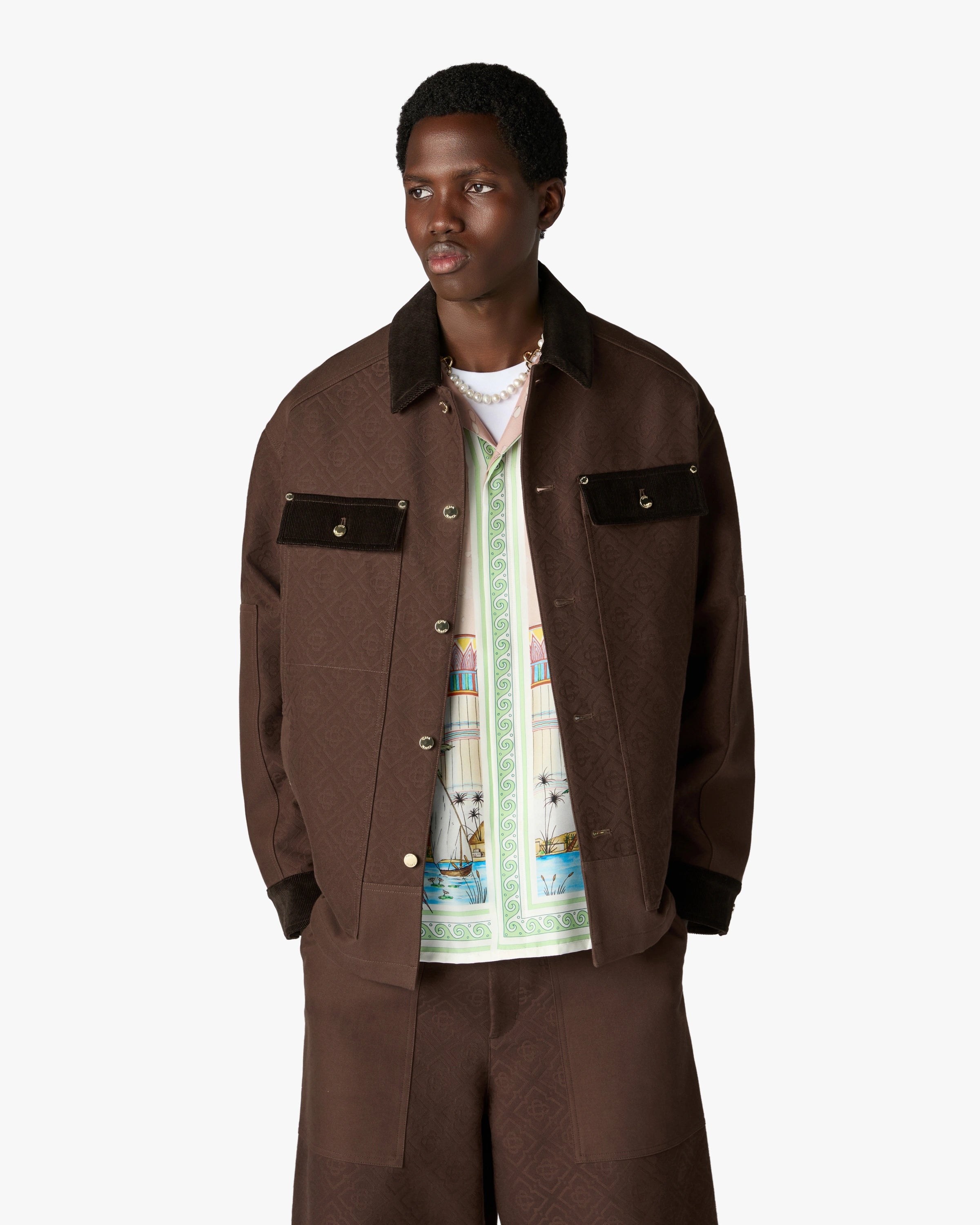 Dark Brown Workwear Safari Jacket