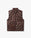 Dark Brown Quilted Down Puffer Vest