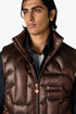 Dark Brown Quilted Down Puffer Vest