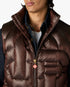 Dark Brown Quilted Down Puffer Vest