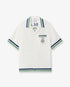 White Hotel Emblem Short Sleeve Silk Shirt