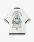 White Hotel Emblem Short Sleeve Silk Shirt