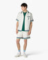White Hotel Emblem Short Sleeve Silk Shirt