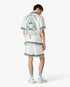 White Hotel Emblem Short Sleeve Silk Shirt