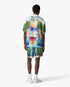 Multicolour Trompe L'Oeil Short Sleeve Silk Shirt