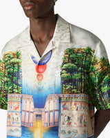 Multicolour Trompe L'Oeil Short Sleeve Silk Shirt