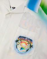Multicolour Airspray Short Sleeve Silk Shirt