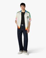 Multicolour Airspray Short Sleeve Silk Shirt