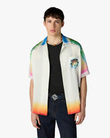 Multicolour Airspray Short Sleeve Silk Shirt