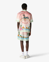 Pink Ethereal Short Sleeve Silk Shirt