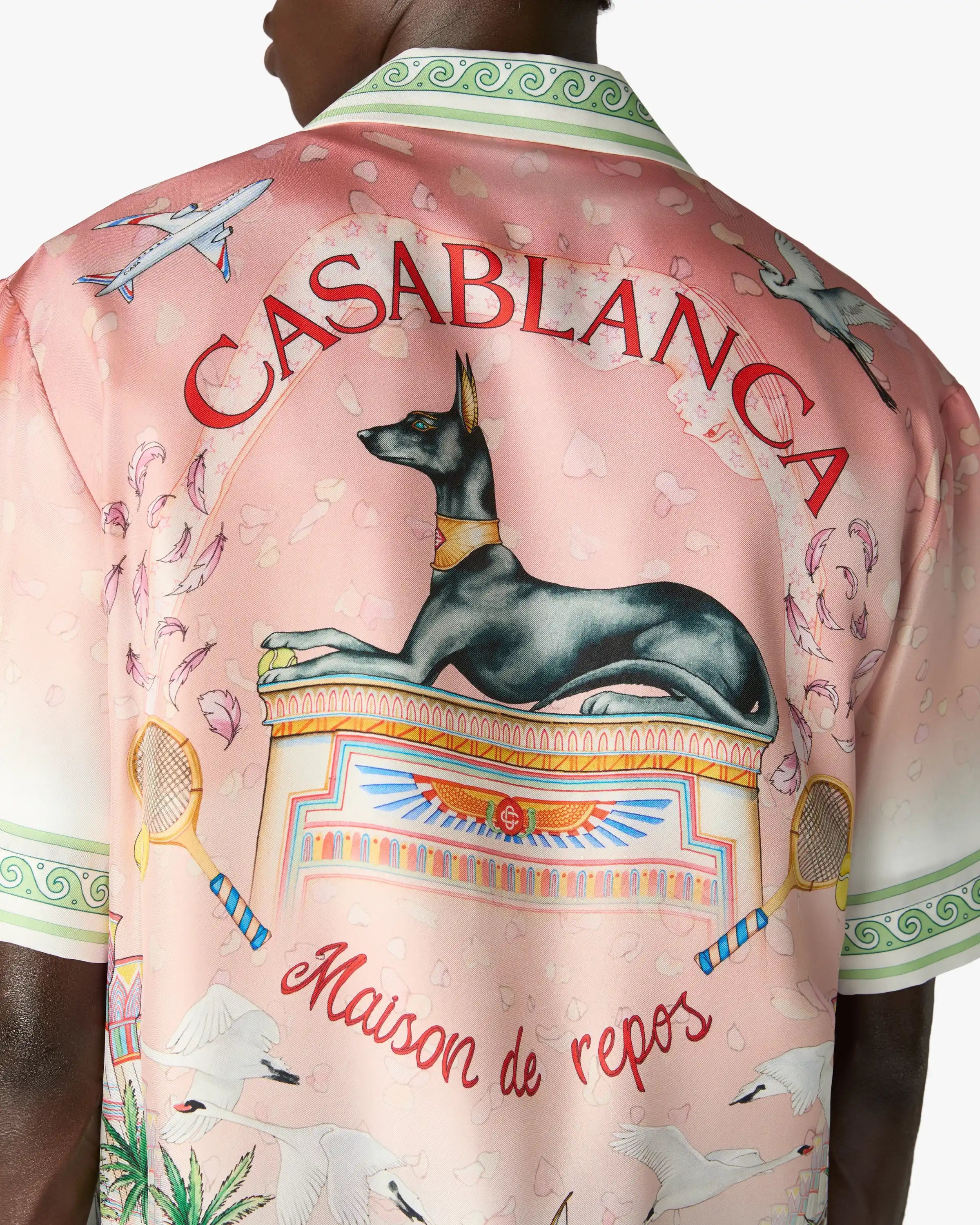 Pink Ethereal Short Sleeve Silk Shirt