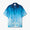 Blue Gradient Egyptian Rug Short Sleeve Silk Shirt