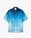 Blue Gradient Egyptian Rug Short Sleeve Silk Shirt