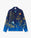 Blue Astrology Long Sleeve Silk Shirt