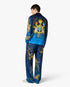 Blue Astrology Long Sleeve Silk Shirt
