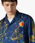 Blue Astrology Long Sleeve Silk Shirt