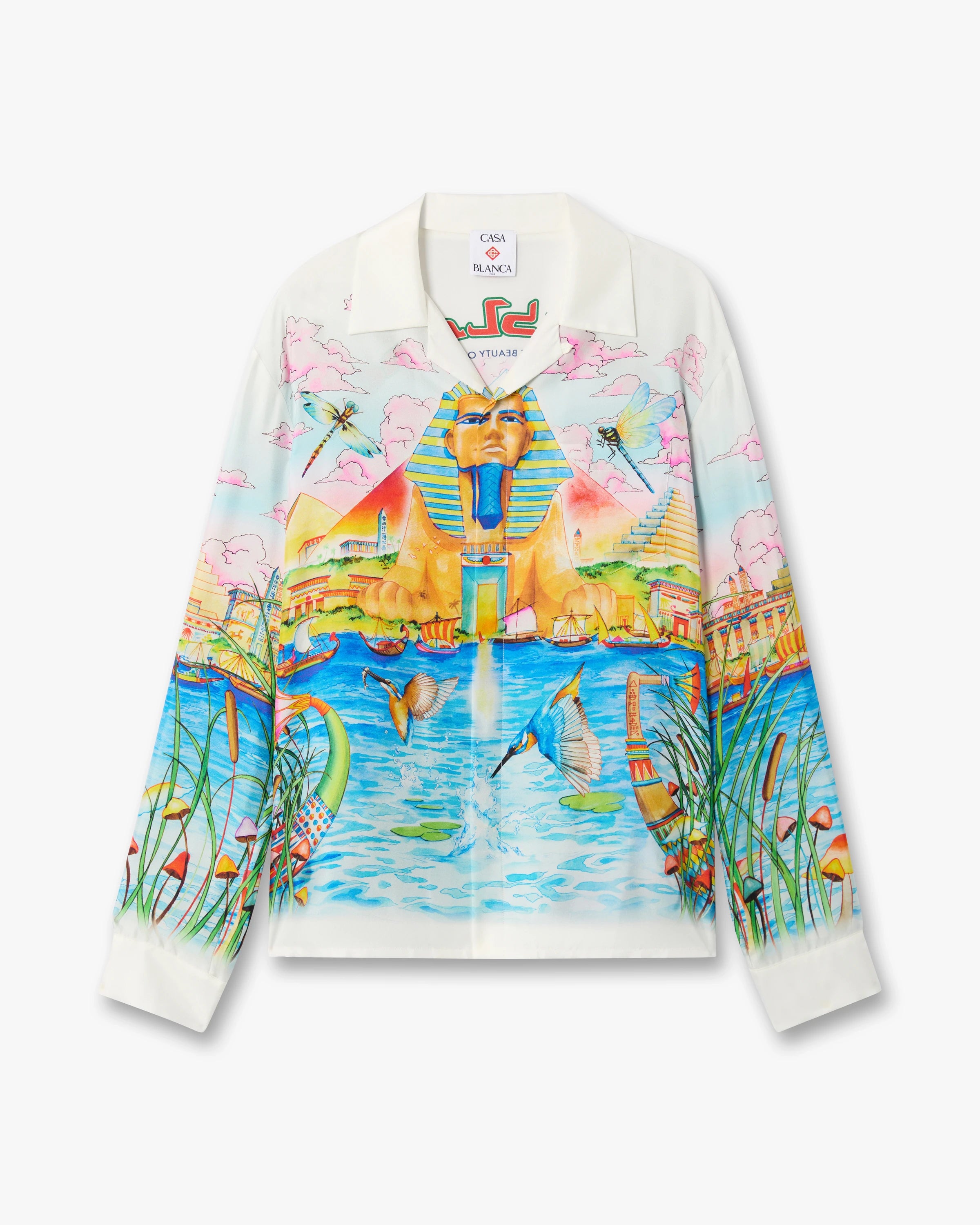 Multicolour Egypt As It Was Long Sleeve Linen Shirt