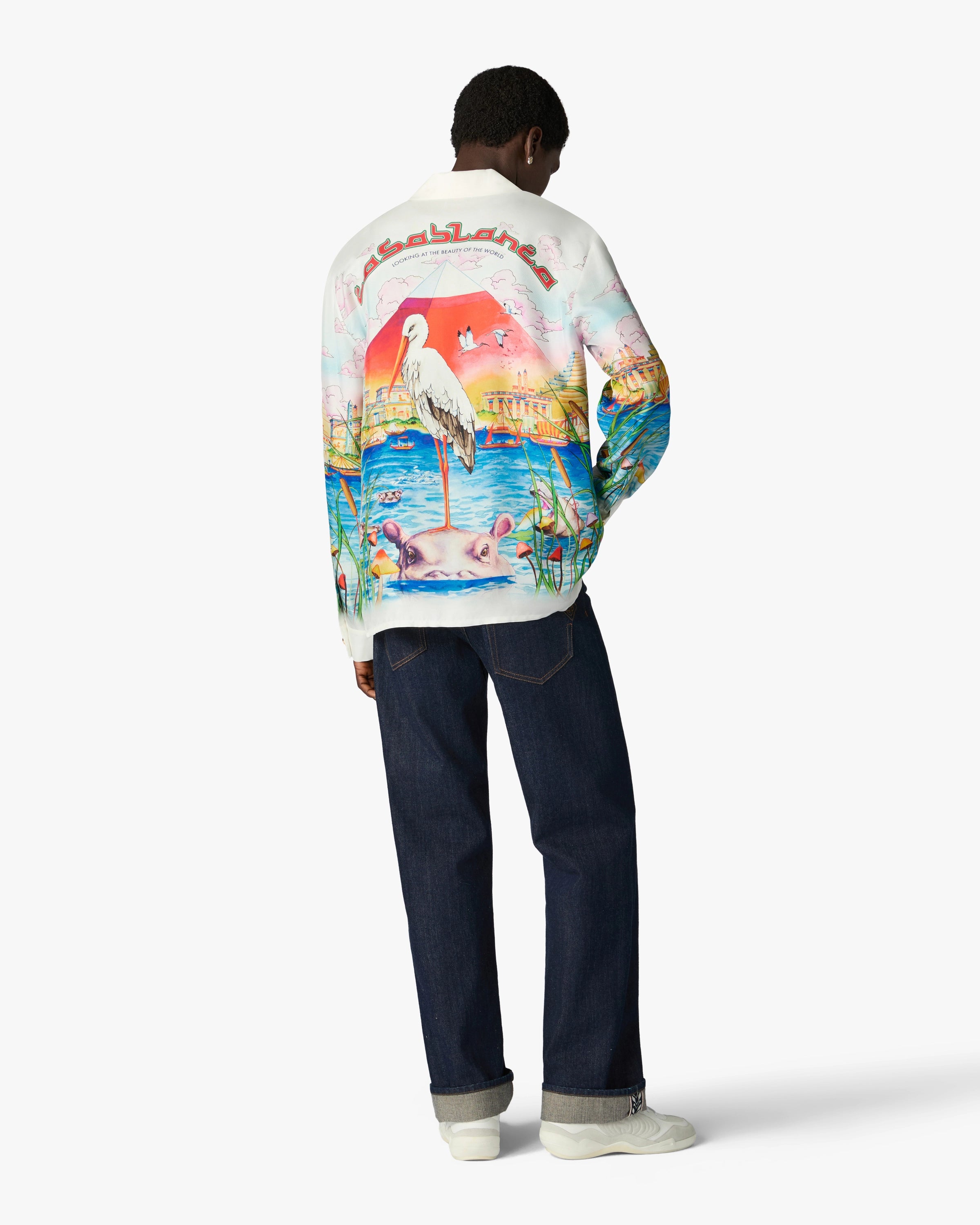 Multicolour Egypt As It Was Long Sleeve Linen Shirt