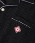 Black Towelling Monogram Short Sleeve Shirt