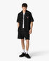 Black Towelling Monogram Short Sleeve Shirt