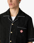Black Towelling Monogram Short Sleeve Shirt