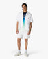 White Towelling Monogram Short Sleeve Shirt