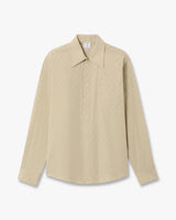 Beige Monogram Long Sleeve Shirt