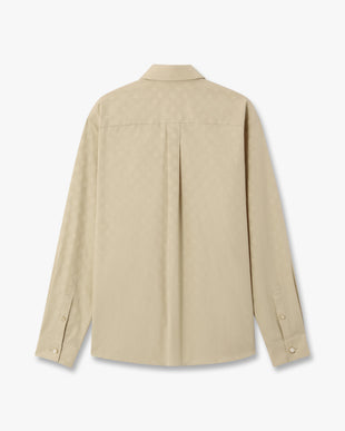 Beige Monogram Long Sleeve Shirt