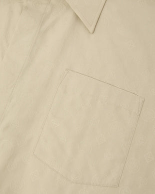 Beige Monogram Long Sleeve Shirt
