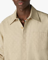 Beige Monogram Long Sleeve Shirt