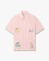 Pink Phantasmagoria Embroidered Short Sleeve Shirt