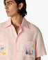 Pink Phantasmagoria Embroidered Short Sleeve Shirt