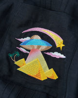 Dark Grey Phantasmagoria Embroidered Short Sleeve Shirt