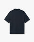 Dark Navy Knit Collar Long Sleeve Polo Shirt