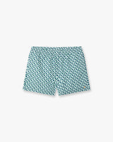 Green Cubist Monogram Printed Swim Shorts