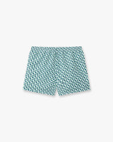 Green Cubist Monogram Printed Swim Shorts
