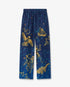 Blue Astrology Silk Twill Trousers
