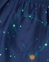Blue Astrology Silk Twill Trousers