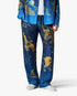 Blue Astrology Silk Twill Trousers
