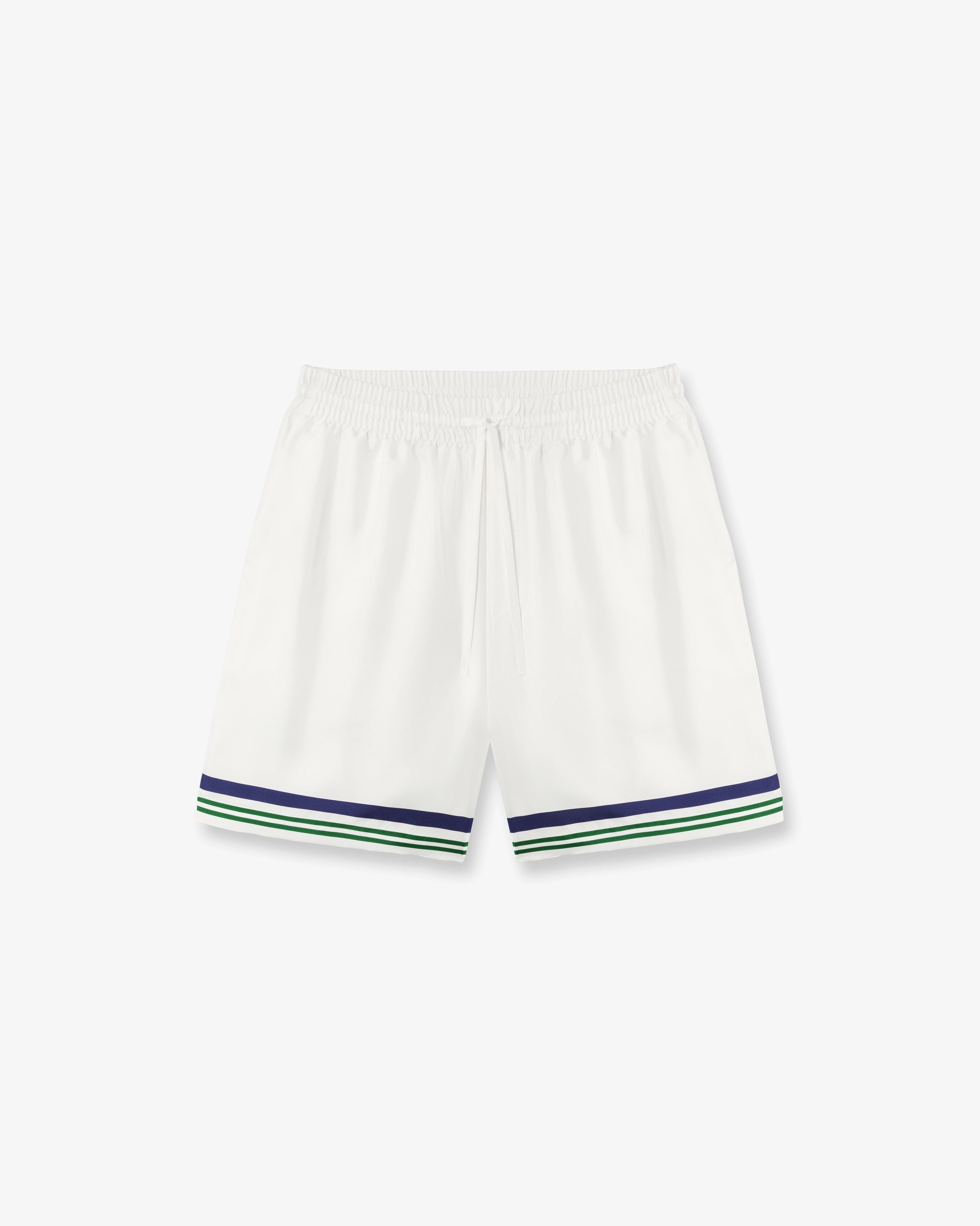 White Hotel Emblem Silk Shorts