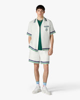 White Hotel Emblem Silk Shorts