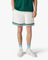 White Hotel Emblem Silk Shorts