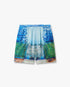 Multicolour Trompe L'Oeil Silk Shorts