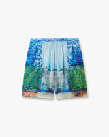 Multicolour Trompe L'Oeil Silk Shorts