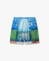 Multicolour Trompe L'Oeil Silk Shorts