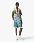 Multicolour Trompe L'Oeil Silk Shorts