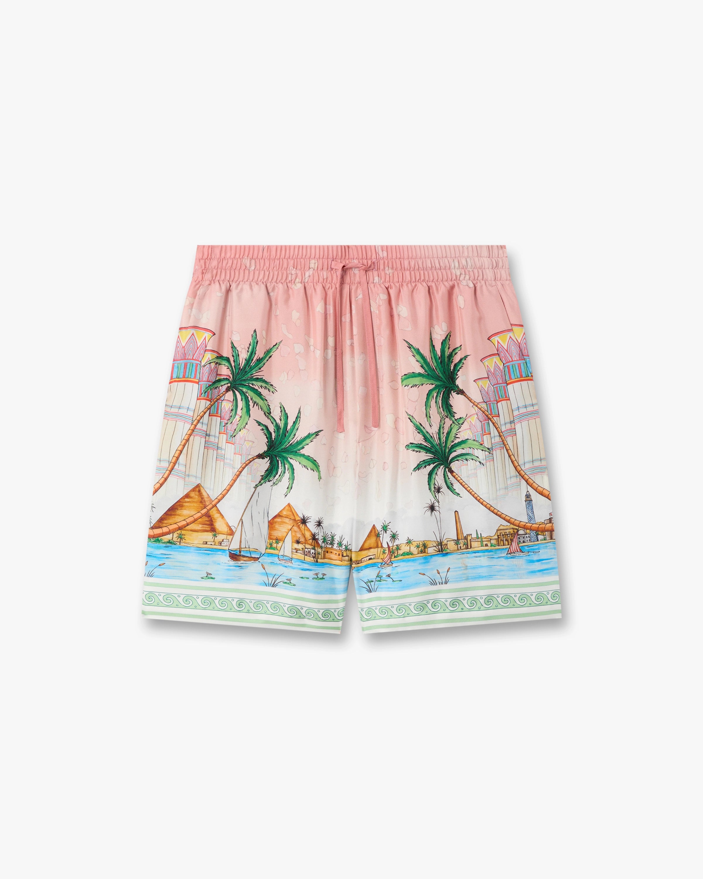 Pink Ethereal Silk Shorts
