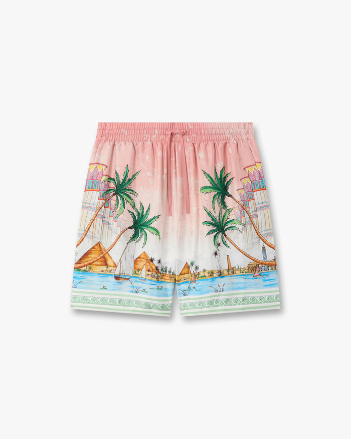 Pink Ethereal Silk Shorts